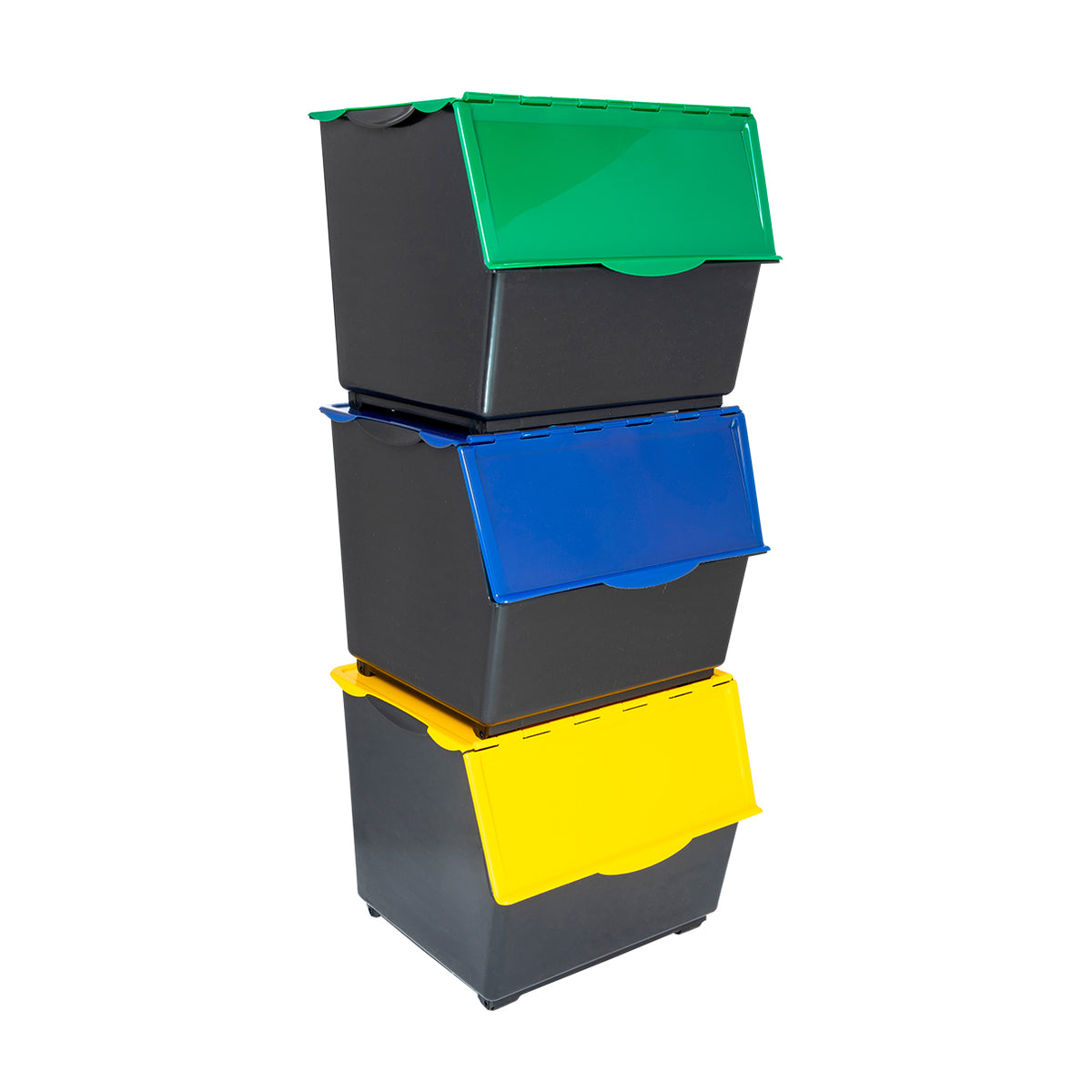 Cubos De Basura Sortibox – Juego De 4 Unidades Apilables, 35 Litros Cada Uno, Para Reciclaje En Casa